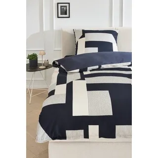 Musterring Wendebettwäsche Slow, Satin, 2 teilig, aus reiner Baumwolle, schwarz