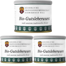 Bäuerliche Erzeugergemeinschaft Schwäbisch Hall Bio Gutsleberwurst, 200 g (Packung mit 3)