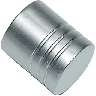 GARDINIA Endknopf Zylinder zu Stilprogramm Memphis, Ø 16 mm, edelstahl-optik, 2-er Pack