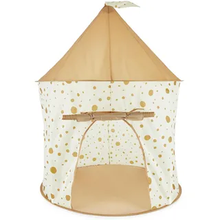 Bieco Kinderzelt für Drinnen Pop up Dots | Prinzessin | Zelt Kinder | Spielzelt Mädchen | Princess Tent | Bällebad | Kinderspielzelt Mädchen | Spielzelt Kinderzimmer