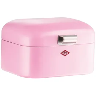 Wesco Mini Grandy Brotkasten in der Farbe pink, pulverbeschichtetes Stahlblech, Lüftungslöcher und stabiler Handgriff