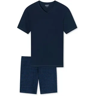 SCHIESSER Pyjama Kort Schlafanzug kurz Blau 54