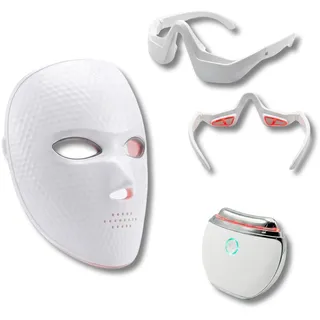 Glow- & Augen-Box – LED-Gesichtsmaske, Anti-Müdigkeits-Augenmaske Straffender Massager 50x50 cm