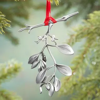 Cathedral Art Mistelzweig Ornament Silber