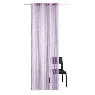 Fadenvorhang WECKBRODT "Rebecca" Gr. 3, lila (flieder), B:98cm H:245cm, Polyester, Gardinen, Fadenvorhang, Fadengardine, Insektenschutz, transparent, kürzbar, Store