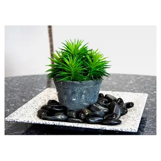 Schwarze polierte Dekosteine 20 kg, Kieselsteine für den Garten 2-3 cm, Zierkies für Vasen und Flusssteine