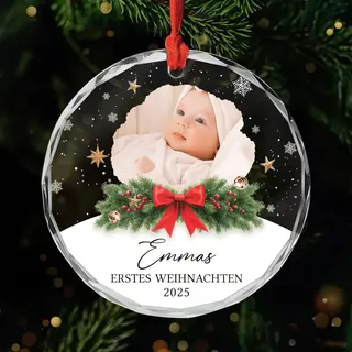 Geschenke Mall Personalisiertes Ornamente - Mein Erstes Weihnachten - Personalisierte weihnachtskugeln, Babys erste Bilder, Erstes Weihnachten Baby (Modell #2)
