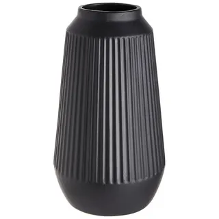 Butlers Vase Finja , Schwarz , Keramik , 32 cm , Dekoration, Vasen, Keramikvasen