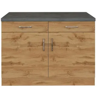 Held Unterschrank Eichefarben 100 x 85 x 60 cm Anthrazit