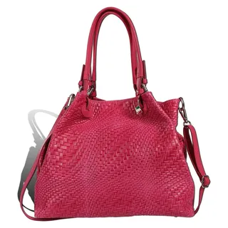 Florence Damen Handtasche Umhängetasche Tasche fuchsia pink Leder Größe 31x16x28 D2OTF163P - Fuchsia