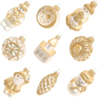 Krebs Glas Lauscha Christbaumschmuck »KGL03401, Weihnachtsdeko, Christbaumschmuck« Weihnachtsfiguren aus Glas, goldfarben
