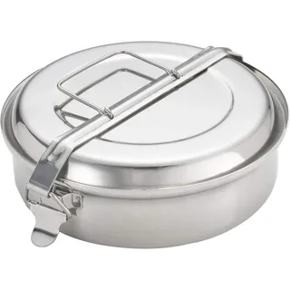 IBILI Camping Outdoor Geschirr, Lunch Box, Edelstahl, 20 cm Durchmesser, Fassungsvermögen: 1,8 Liter, Silber