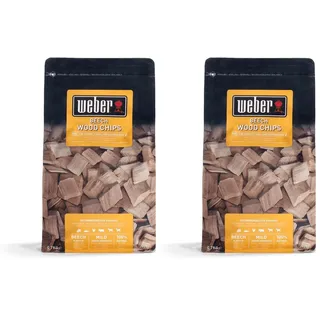 Weber Buchenholz Räucherchips (700g Packung) - dezent, süßliches Aroma, ideal für Käse, Gemüse, Fisch, Geflügel & Schwein, EU-Produkt, nachhaltig gewonnen, FSC zertifiziertes Holz (17621)