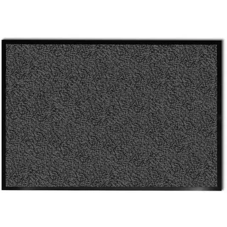 Schmutzfangmatte , Anthrazit , Textil , Uni , rechteckig , 120x180 cm , Made in Eu , rutschfest , Teppiche und Böden, Schmutzfangmatten, Schmutzfangmatten