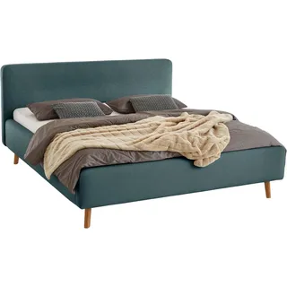 Meise Möbel meise.möbel Polsterbett Mattis 180 x 200 cm Stoff Blau Eisblau