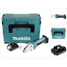 Makita, Elektroblechschere, DJS 161 Y1J 18 V Li-Ion Akku Blechschere im Makpac + 1 x 1,5 Ah Akku - ohne Ladegerät