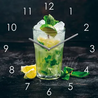 Wanduhr , Multicolor , Glas , 30x30x3.1 cm , Dekoration, Uhren, Wanduhren