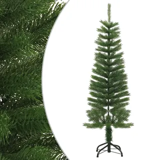 The Living Store Künstlicher Weihnachtsbaum mit Ständer Schlank 120 cm PE - Grün