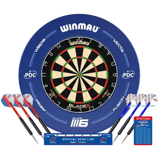 WINMAU Blade 6 Dartscheibe Set mit Dart Surround