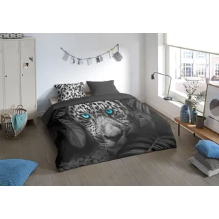 Pure Mikrofaser Blue Eyes Grau 135 x 200 cm + 80 x 80 cm