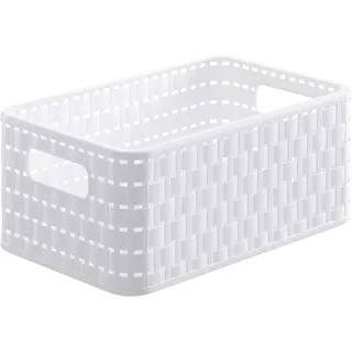 Rotho Aufbewahrungskorb COUNTRY 19 x 28 x 13 cm weiß