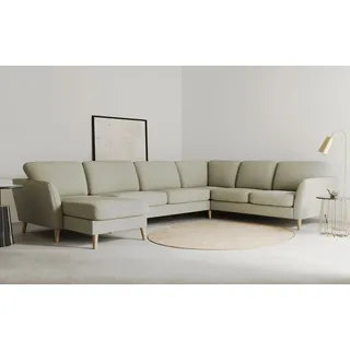 OTTO home Wohnlandschaft Polyester 349cm U-Form Beige
