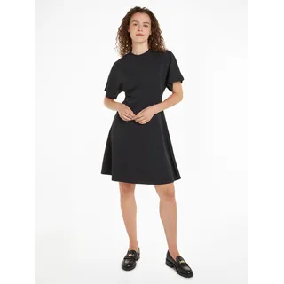 Tommy Hilfiger Jerseykleid »F&F INTERLCK MODAL KNEE DRS SS«, in Knielänge, schwarz