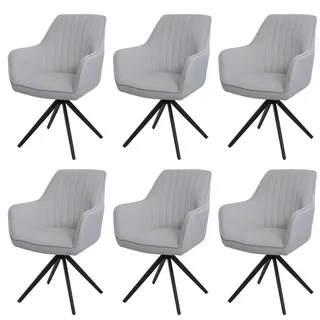 MCW Esszimmerstuhl Beige 6er-Set Stoff