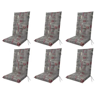 Gardissimo Hochlehner Auflage 120 x 50 x 8 cm grau 6 St.