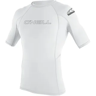 O'Neill Oneill Wetsuits Herren Uv Schutz Basic Skins S/S Crew Rash Vest, White, XL