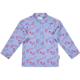 Sterntaler Badeshirt Langarm Regenbogen Print - UV-Schutz 50+ Schwimmshirt mit Stehkragen - Mädchen UV Shirt mit Frontreißverschluss und Kinnschutz - Baby Badebekleidung