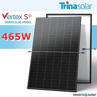465W Trina Vertex S+ N-typ TSM-NEG9R.28 Dual Glass Photovoltaik Solar 20% USt
