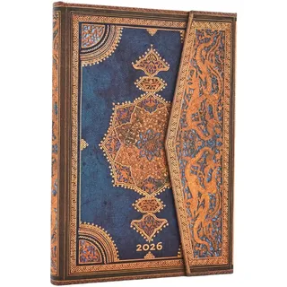 Paperblanks 12-Monatskalender. 2026 Safaw. Indigo Midi Horizontal