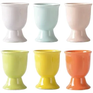 Nnicorns 6er Eierbecher Set aus Porzellan, Eierstnder für Jeden Frühstückstisch, Eierständer Eierschale, Frühstück Eierhalter, Weich Hart Gekocht Eier Haus Restaurant, Bunte
