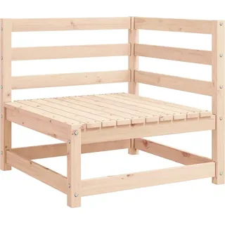 vidaXL Garten-Ecksofas 2 Stk. mit Kissen Massivholz Kiefer - Grau