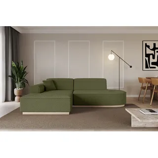 altdecor Eckcouch L-Form 232x165x80 cm Grün