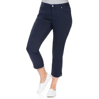 Sheego 7/8-Hose »7/8-Hose aus elastischem Baumwoll-Twill«, aus elastischem Baumwoll-Twill, blau