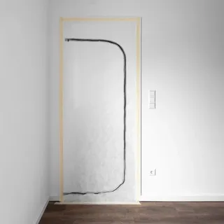 ALLEGRA Staubschutztür Bautür Staubwand mit Reisverschluß Staub Schutz Folie Staubschutz Tür Staubtür aus atmungsaktivem Vlies,