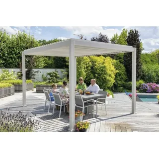 Mirador Pergola 111 Deluxe 3x4 m mit Lamellendach, stabile Aluminium Pavillon, Winterfest & Wasserdicht, Anthrazit