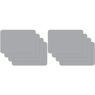 Venilia Tischset Grau, Platzset für Esszimmer, Esstischmatten, Telleruntersetzer, Platzdeckchen, abwischbar, lebensmittelecht, 45 x 30 cm, 4 Stück, 59038 (Packung mit 2)