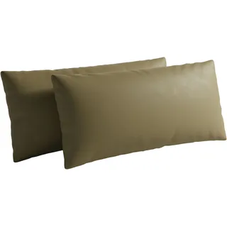 sit&more Sofakissen "Chelsea, 60 cm, Leder" zur Auswahl Sets mit 2 oder 3 Stück, olive