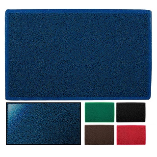 LucaHome – Fußmatte aus Frottee, Blau, rechteckig, mit Rutschfester Unterseite, sehr saugfähig, 35 x 52 cm, PVC-Flocken, Fußmatte für Außen- und Innenbereich