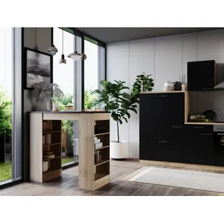 Respekta Bartisch , schwarz, Eichefarben , Holzwerkstoff , rechteckig , 50x115x103 cm, , Variantenauswahl , Esszimmer, Esstische, Stehtische