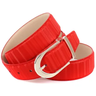 Anthoni Crown Damengürtel Leder rot 105 cm