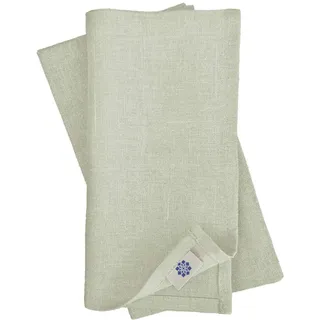 Linen & Cotton 4 x Stoffservietten Hygge - Hellgrau/Grau, 45 x 45 cm | 100% Leinen, Servietten Stoff, Leinenservietten für Feiern Home Esstisch Abendessen Restaurant, Hochzeit, Taufe, Geburtstag