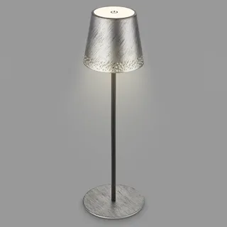 Briloner Tischlampe Antik-Silber
