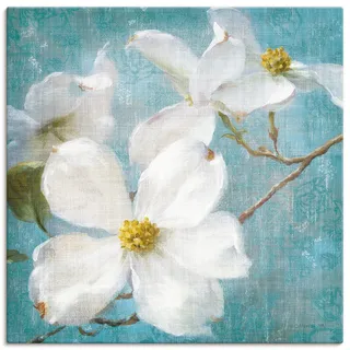 Artland Leinwandbild »Vintage Blüte I« Blumen 1 Stk. tlg. als Leinwandbild, Poster, Wandaufkleber in verschied. Größen, blau