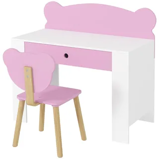 Schreibtisch für Kinder – Kinderarbeitsfläche – Schreibtisch – Spieltisch – Arbeitsplatz für Kinderzimmer – Inklusive Stuhl