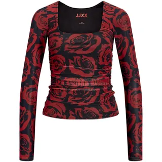 JJXX Damen Jxrosa Saga Mesh Ls Rev Top WVN Top (1er Pack)