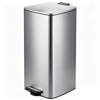 Relaxdays Mülleimer 60 l Silber